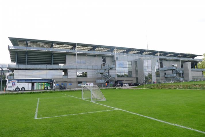 east stand, rear